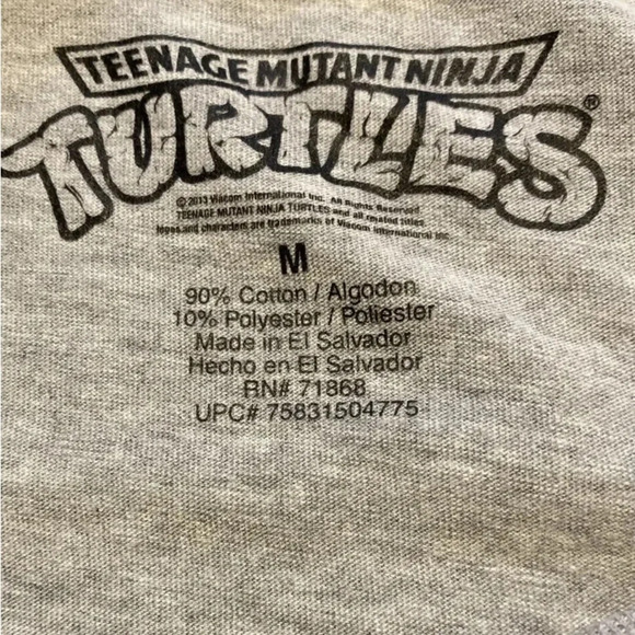 Teenage Mutant Ninja Turtles Tshirt Unisex Sz MediumGray Short Sleeve Pullover - Picture 7 of 7